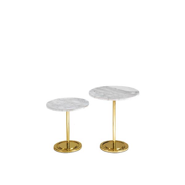 Zanaboni ZANABONI CONTEMPORARY Marble And Brass Coffee Tables With